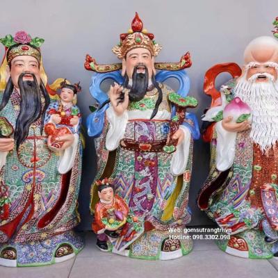 tượng sứ tam đa, tượng phúc lộc thọ, tượng gốm sứ giang tây